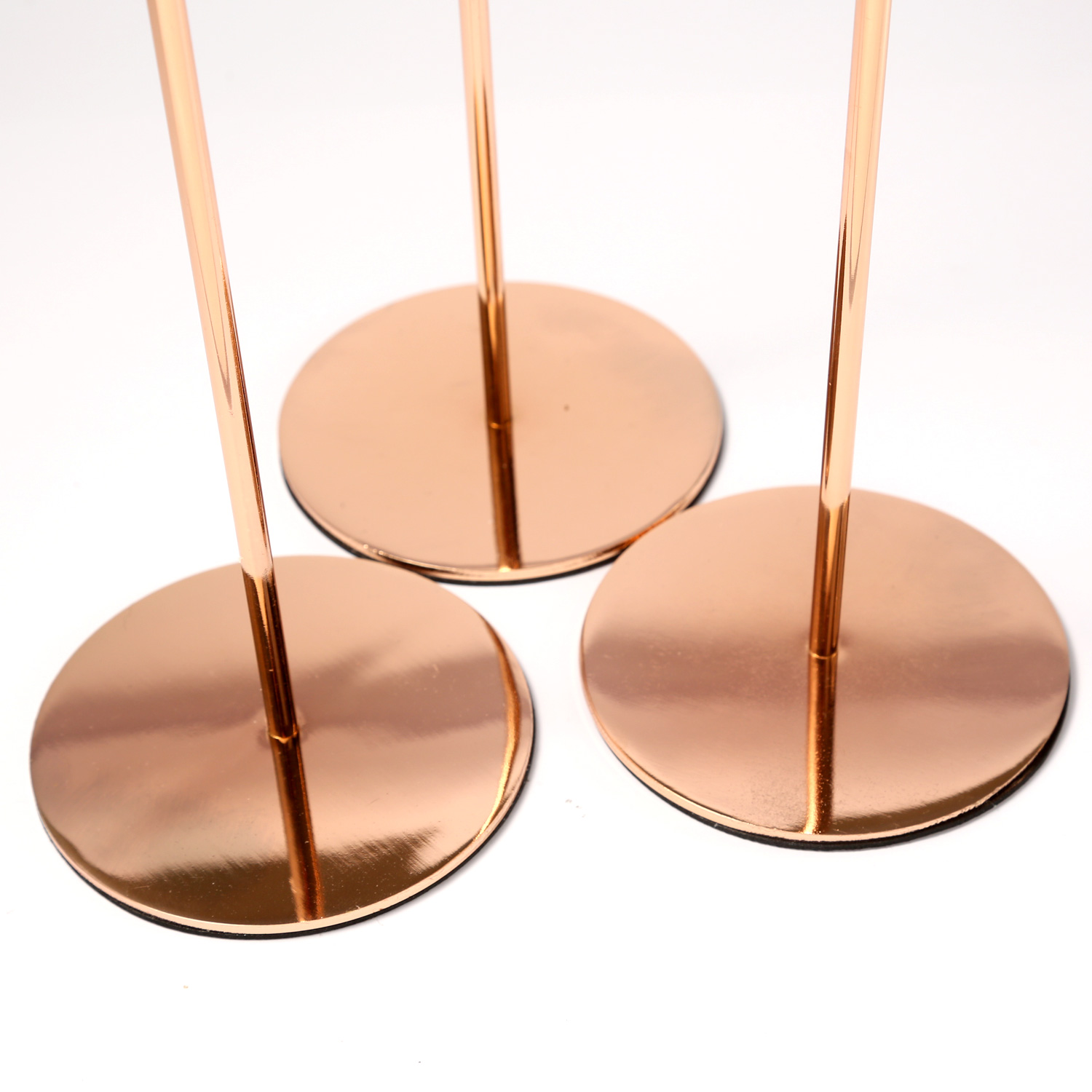 Stabkerzenhalter - Metall - unterschiedliche Größen - roségold - 3er Set Stabkerzenhalter - Metall - unterschiedliche Größen - roségold - 3er Set