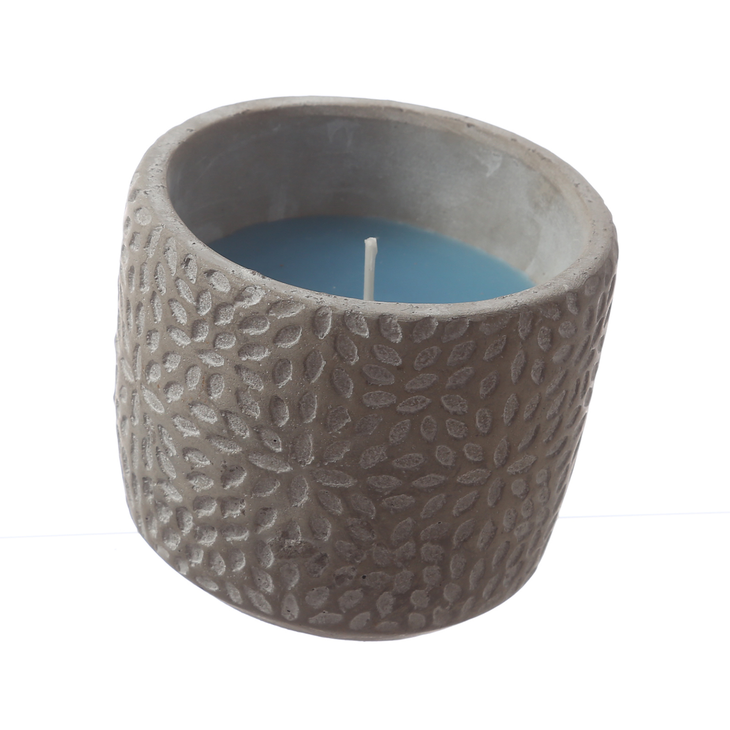 Duftkerze CITRONELLA - Echtwachs in Beton - H: 9,5cm - gegen Stechmücken - blau Duftkerze CITRONELLA - Echtwachs in Beton - H: 9,5cm - gegen Stechmücken - blau
