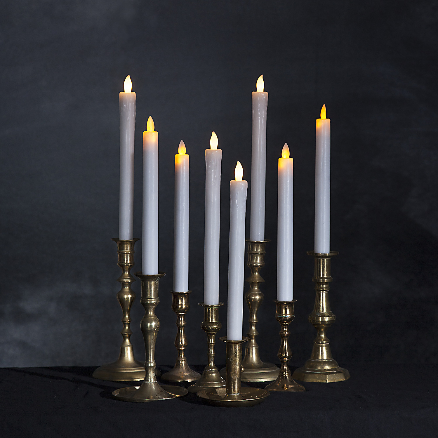 LED Stabkerze Presse -  Echtwachs - flackernde warmweiße LED - H: 25cm - weiß - 2er Set LED Stabkerze Presse -  Echtwachs - flackernde warmweiße LED - H: 25cm - weiß - 2er Set