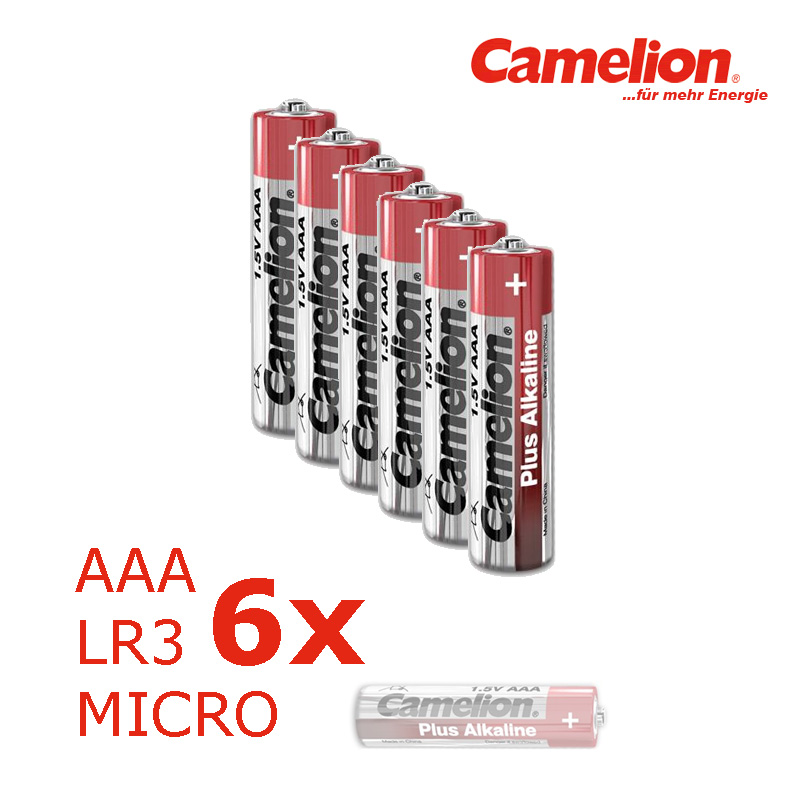 Batterie Mignon AAA LR3 1,5V PLUS Alkaline - Leistung auf Dauer - 6 Stück Batterie Mignon AAA LR3 1,5V PLUS Alkaline - Leistung auf Dauer - 6 Stück