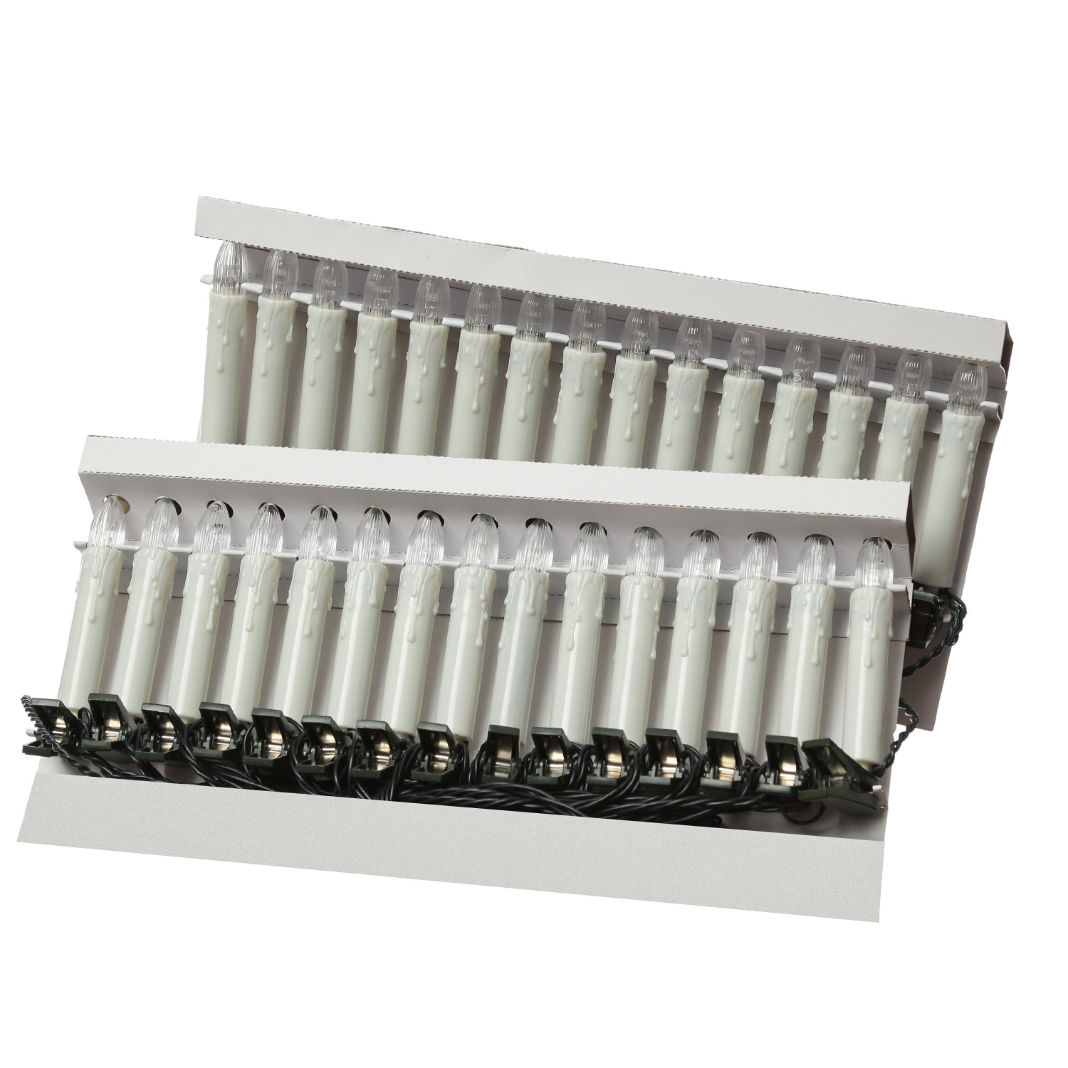 LED Kerzenlichterkette - 30 Christbaumkerzen - Weihnachtsbaumlichterkette - L: 11,6m - Innen/Außen LED Kerzenlichterkette - 30 Christbaumkerzen - Weihnachtsbaumlichterkette - L: 11,6m - Innen/Außen