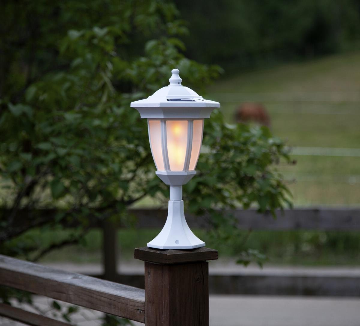 LED Solar Laterne "Flame" - 4in1 - Tisch/Boden/Wand - gelbe LED - Dämmerungssensor - weiß LED Solar Laterne "Flame" - 4in1 - Tisch/Boden/Wand - gelbe LED - Dämmerungssensor - weiß