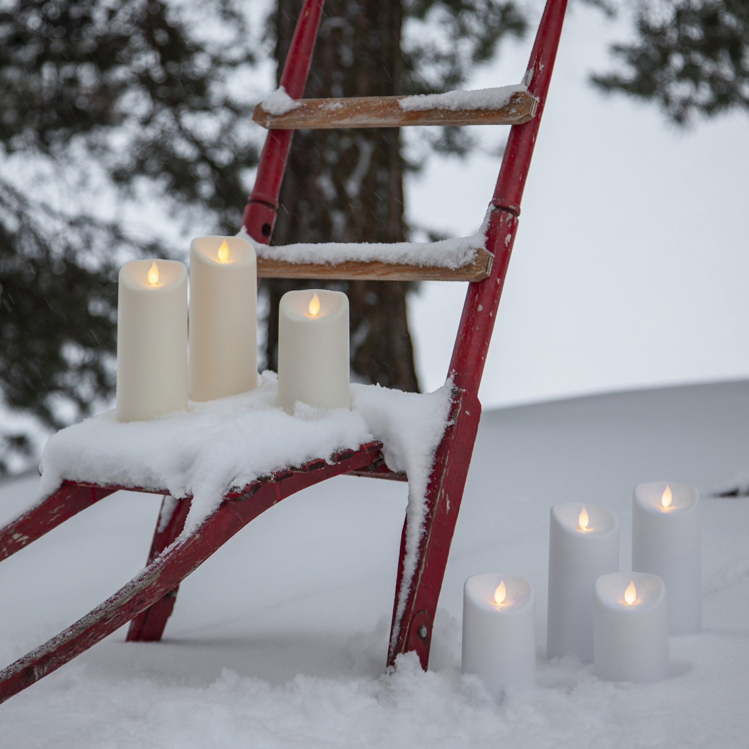 LED Stumpenkerze "M-Twinkle" - mechanisch bewegte Flamme - H: 17,5cm - Batteriebetrieb - Timer LED Stumpenkerze "M-Twinkle" - mechanisch bewegte Flamme - H: 17,5cm - Batteriebetrieb - Timer