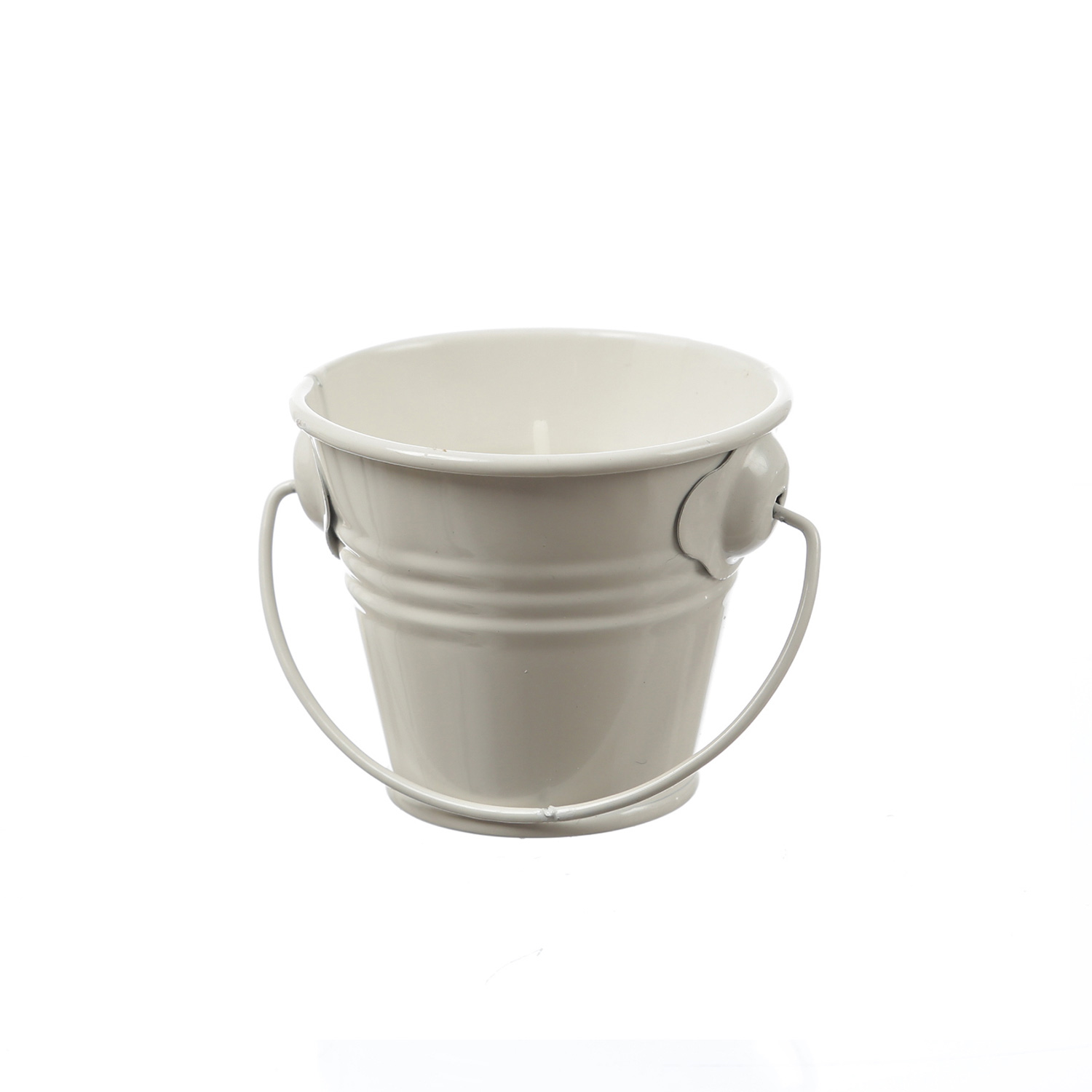 Duftkerzen CITRONELLA - Outdoor Kerzen im Metalleimer - H: 5,5cm - weiß - 3er Set