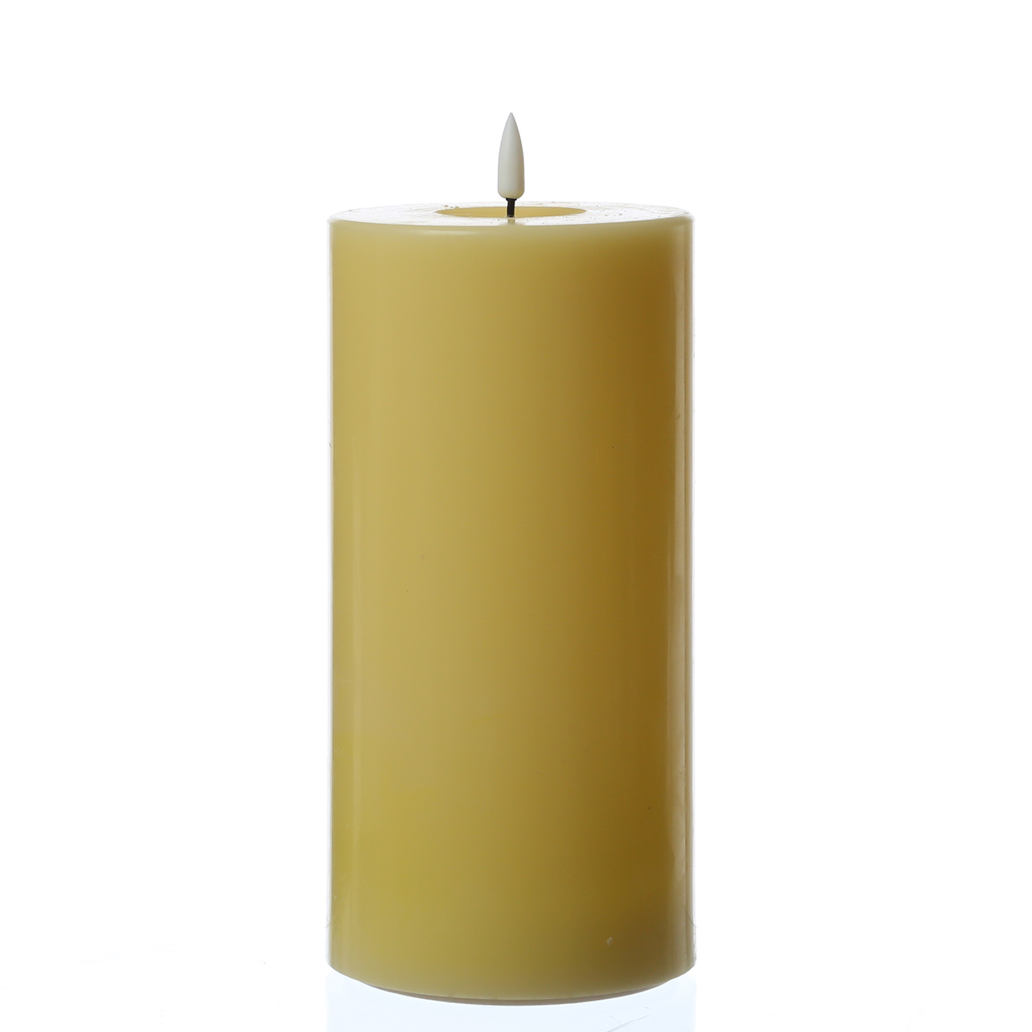 LED Stumpenkerze MIA - Echtwachs - realistische 3D Flamme - H: 20cm D: 10cm - Batteriebetrieb - gelb LED Stumpenkerze MIA - Echtwachs - realistische 3D Flamme - H: 20cm D: 10cm - Batteriebetrieb - gelb