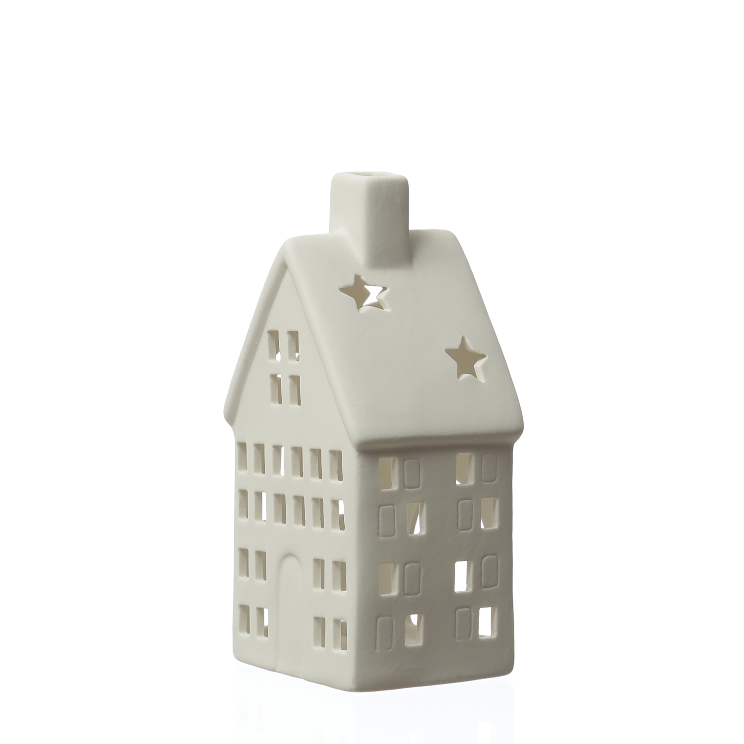 Teelichthalter Haus - Teelichthaus - Porzellan - H: 16,5cm - weiß Teelichthalter Haus - Teelichthaus - Porzellan - H: 16,5cm - weiß