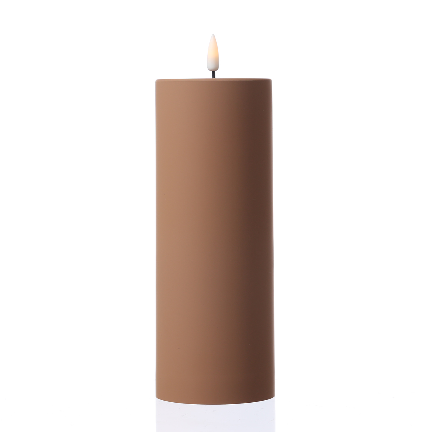 LED Stumpenkerze MIA - Kunststoff - 3D Flamme - H: 20cm - D: 7,5cm - für Außen - karamell LED Stumpenkerze MIA - Kunststoff - 3D Flamme - H: 20cm - D: 7,5cm - für Außen - karamell