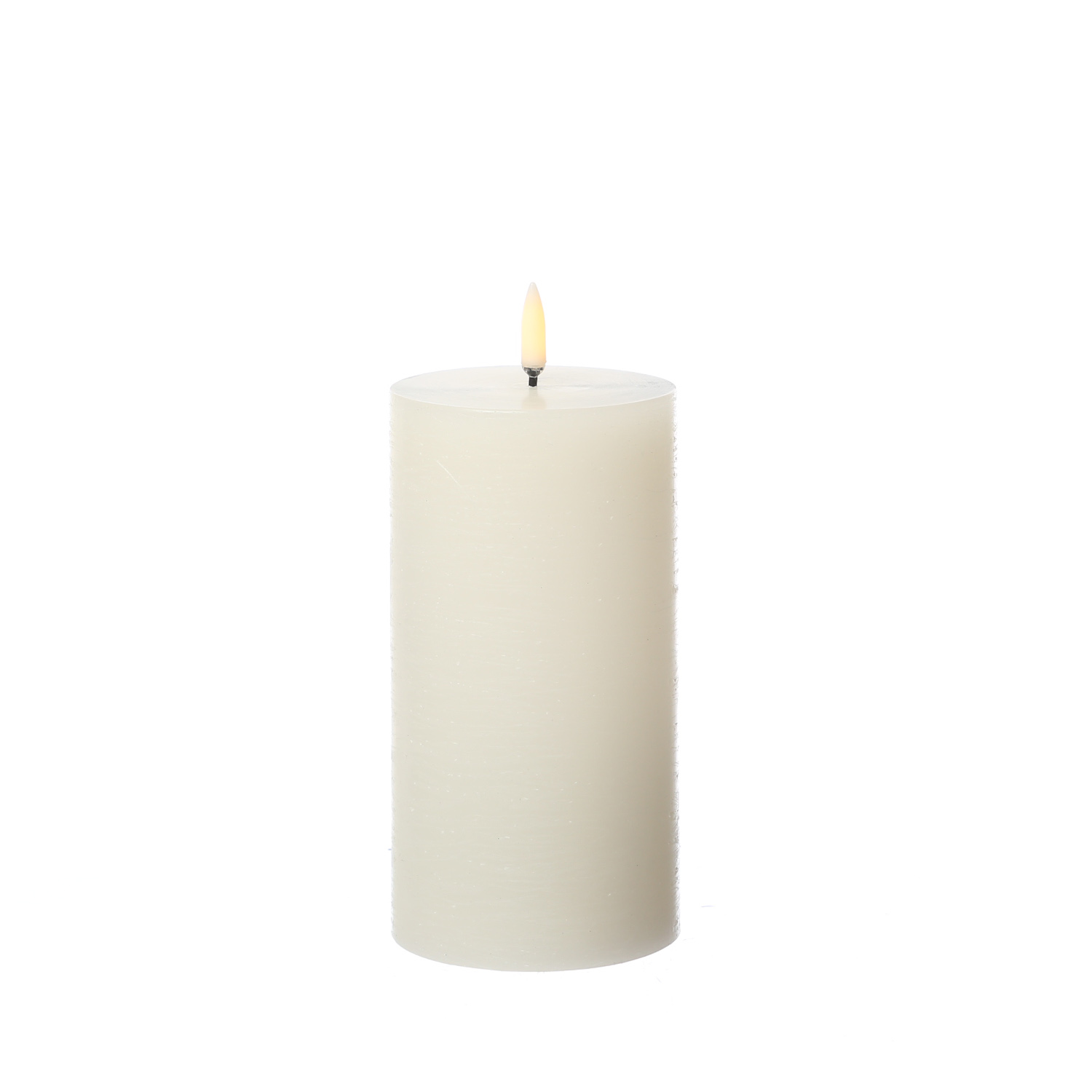 LED Kerze PIA - Rustik-Optik - Echtwachs - H: 15cm - D: 7,8cm - Timer - bis zu 1000 Std. - creme LED Kerze PIA - Rustik-Optik - Echtwachs - H: 15cm - D: 7,8cm - Timer - bis zu 1000 Std. - creme