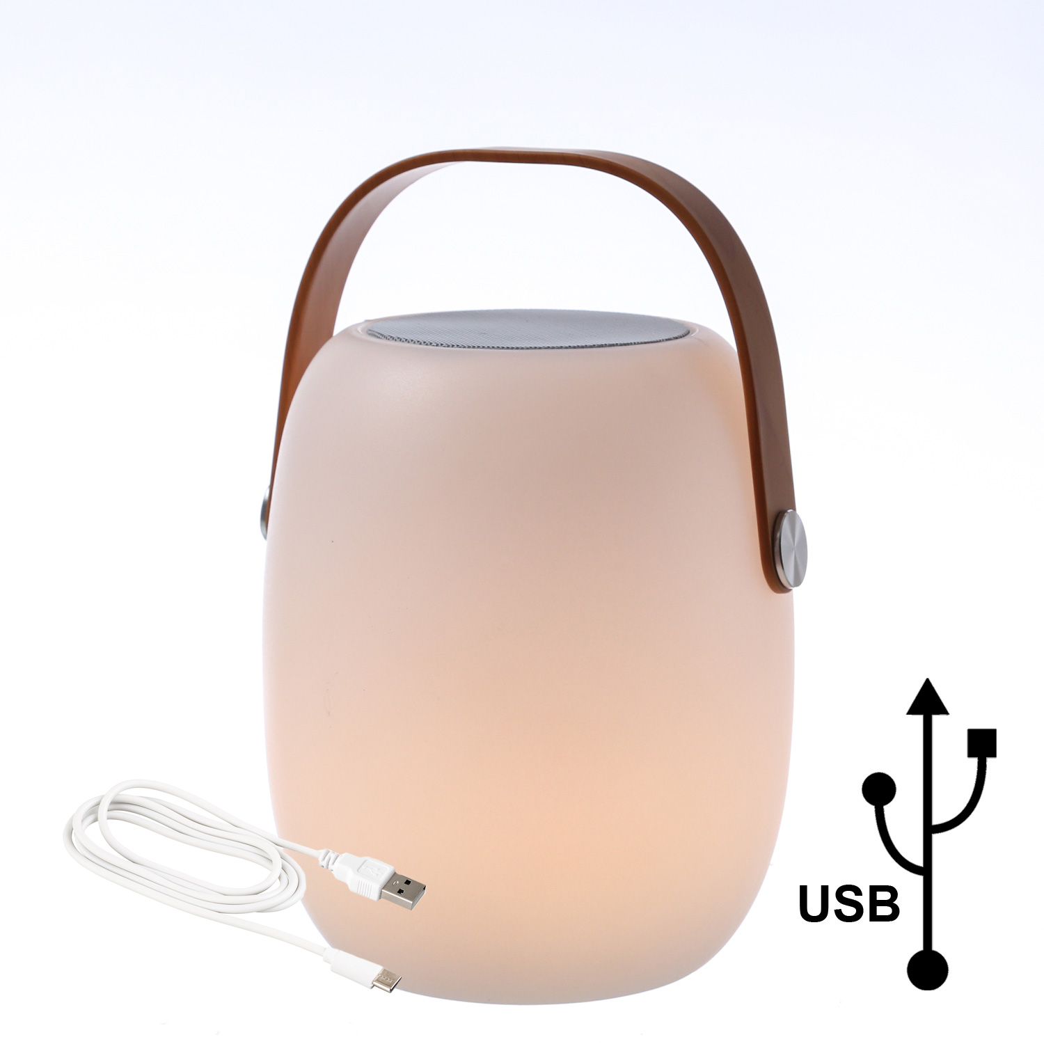 LED Tischleuchte mit Lautsprecher - Bluetooth - 9 warmweiße LED - H 32cm - für Garten- Balkon LED Tischleuchte mit Lautsprecher - Bluetooth - 9 warmweiße LED - H 32cm - für Garten- Balkon