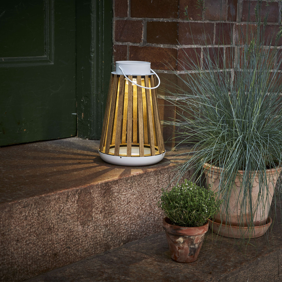 LED  Solar Laterne CATANIA - zum Hängen & Stellen - warmweiße LED - H: 28cm - Lichtsensor - outdoor