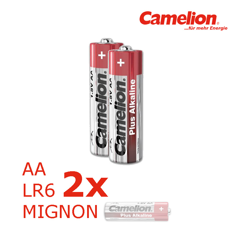 Batterie Mignon AA LR6 1,5V PLUS Alkaline - Leistung auf Dauer - 2 Stück Batterie Mignon AA LR6 1,5V PLUS Alkaline - Leistung auf Dauer - 2 Stück