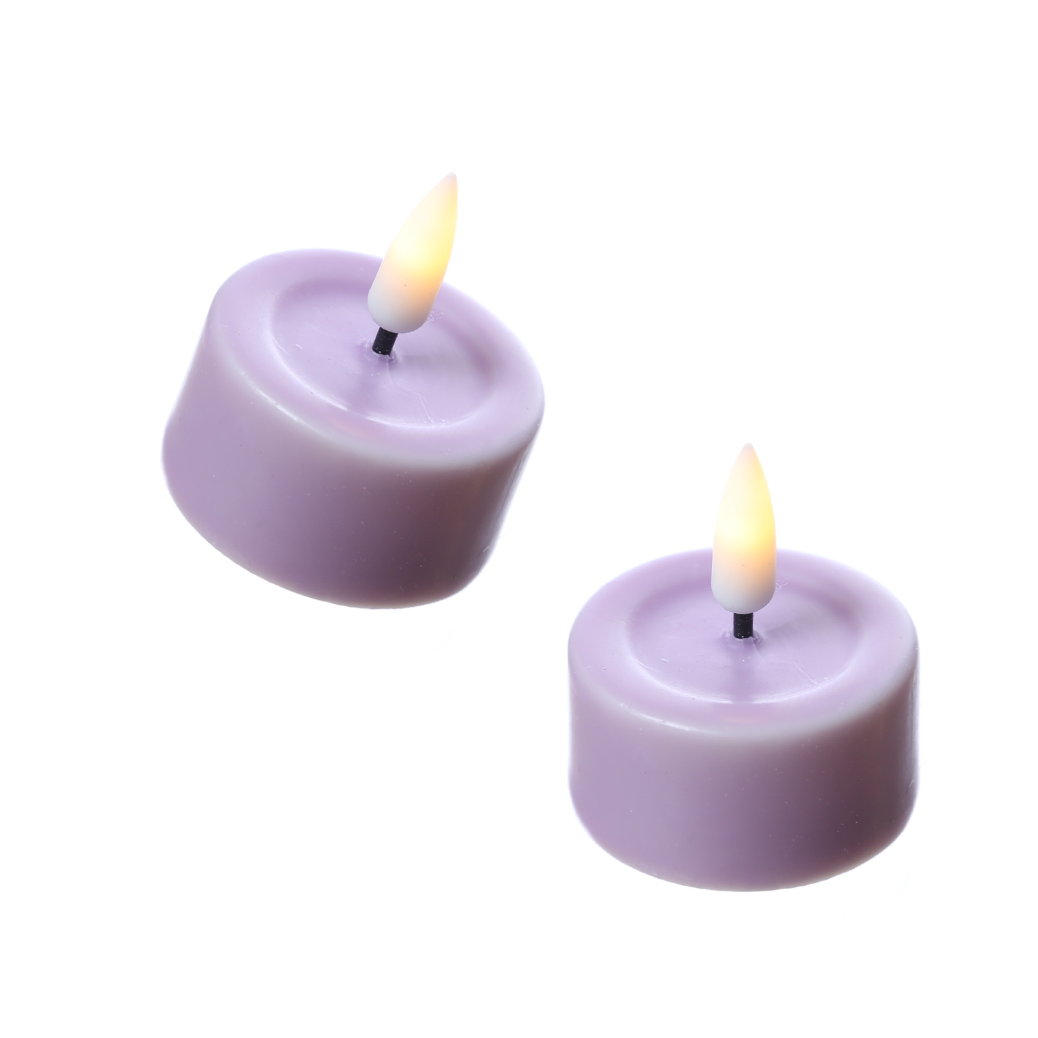 LED Teelichter MIA - realistische 3D Flamme - D: 4,1cm - inkl. Batterien - lavendel - 2 Stück LED Teelichter MIA - realistische 3D Flamme - D: 4,1cm - inkl. Batterien - lavendel - 2 Stück