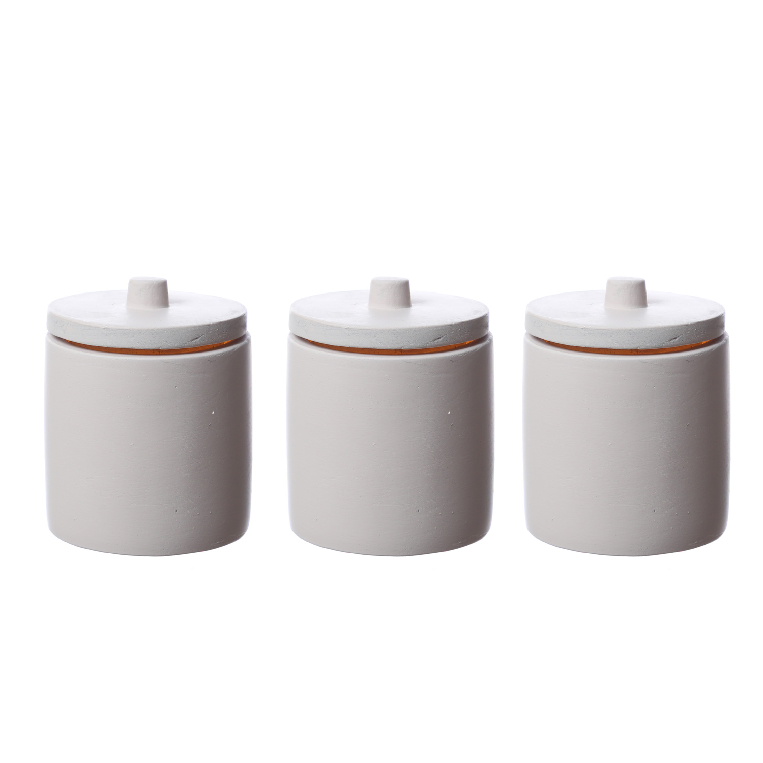 LED Kerzen im Topf - mit Deckel - Betonoptik - Timer - H: 10cm D: 8cm - weiß - 3er Set LED Kerzen im Topf - mit Deckel - Betonoptik - Timer - H: 10cm D: 8cm - weiß - 3er Set