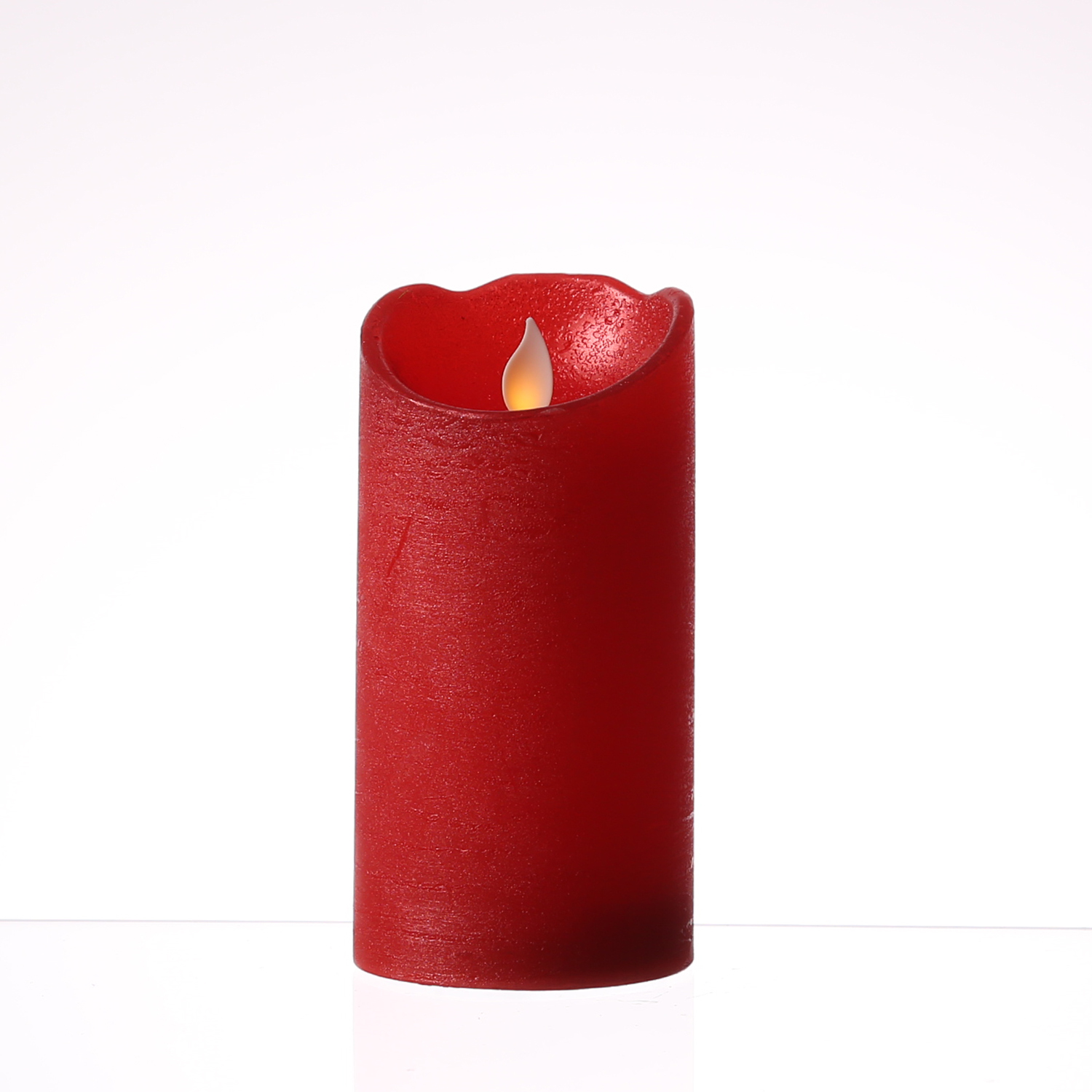 LED Kerze M-TWINKLE - Echtwachs - mechanisch bewegte Flamme - H: 15cm - D: 7,5cm - Timer - rot LED Kerze M-TWINKLE - Echtwachs - mechanisch bewegte Flamme - H: 15cm - D: 7,5cm - Timer - rot