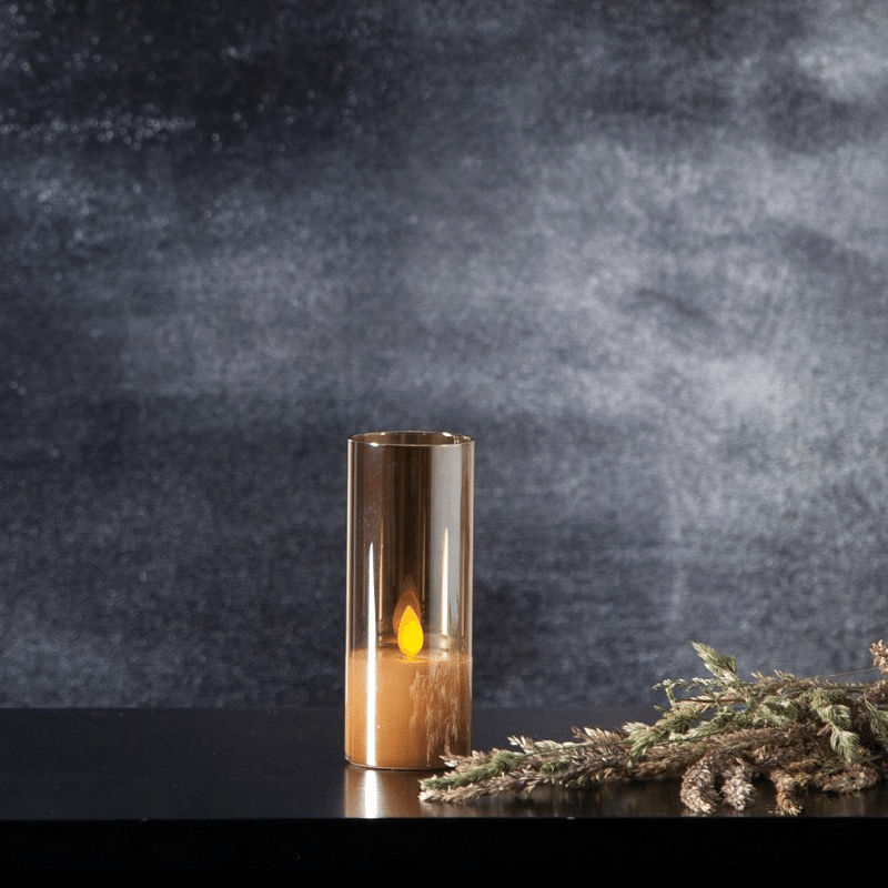 LED Kerze/Windlicht "Twinkle" - Echtwachs - mechanische Flamme - Timer - H: 12,5cm - rauchschwarz LED Kerze/Windlicht "Twinkle" - Echtwachs - mechanische Flamme - Timer - H: 12,5cm - rauchschwarz