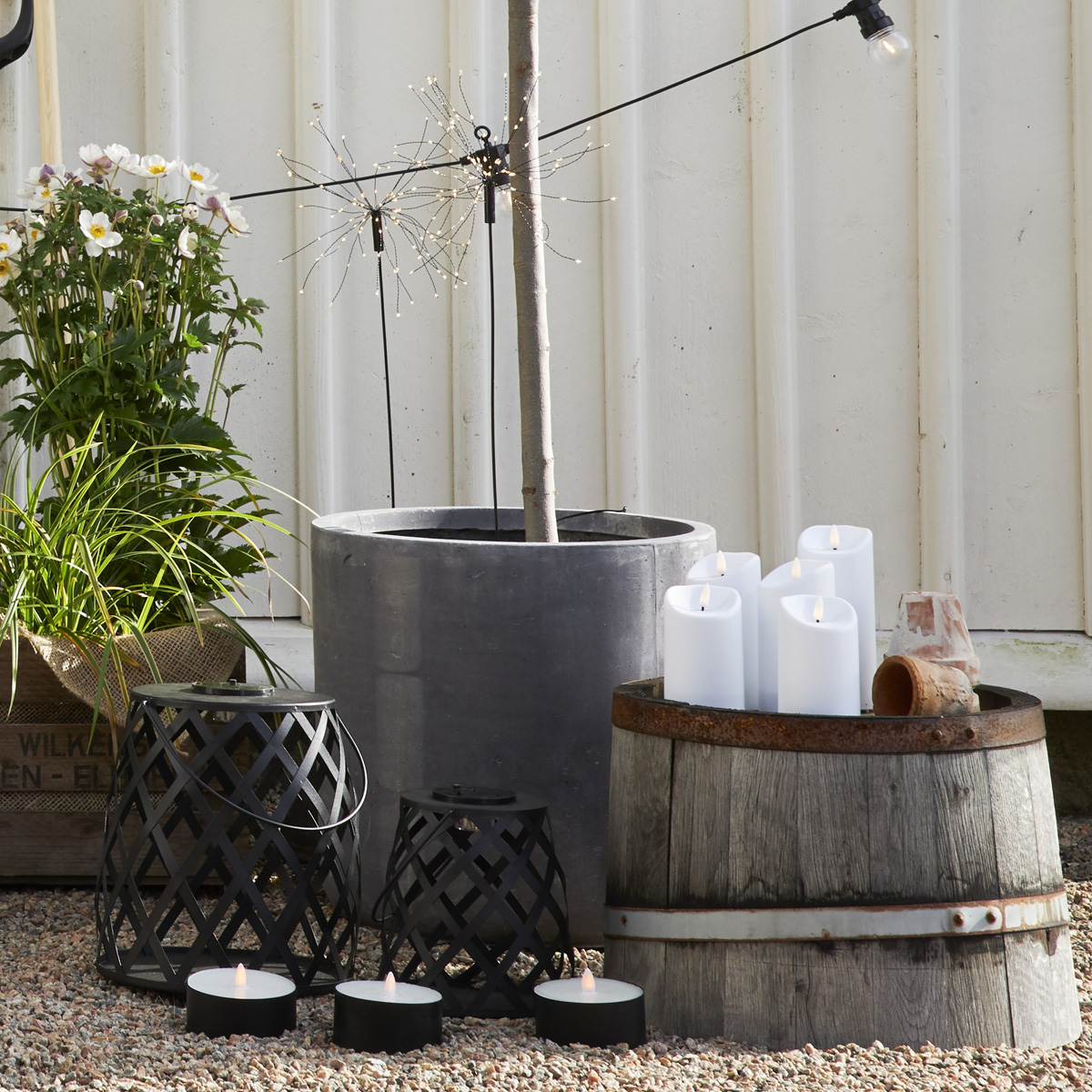 LED  Solar Laterne CALABRIA - warmweiße LED - H: 28cm - Dämmerungssensor - outdoor LED  Solar Laterne CALABRIA - warmweiße LED - H: 28cm - Dämmerungssensor - outdoor