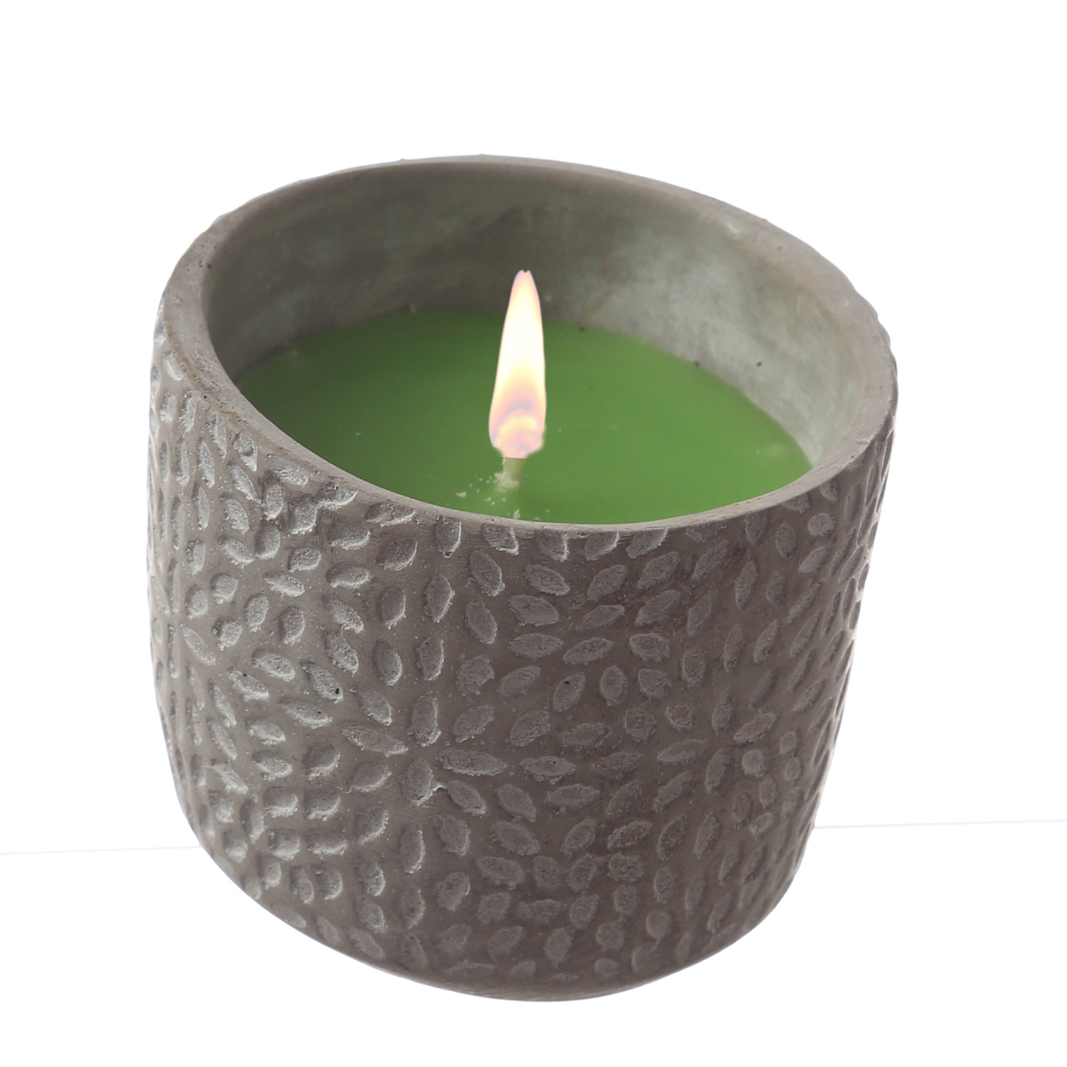 Duftkerze CITRONELLA - Echtwachs in Beton - H: 9,5cm - gegen Stechmücken - grün Duftkerze CITRONELLA - Echtwachs in Beton - H: 9,5cm - gegen Stechmücken - grün