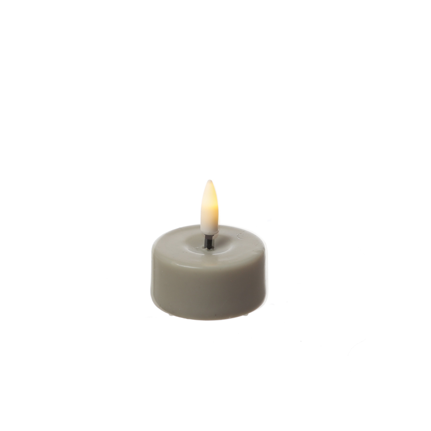 LED Mini Teelichter MIA - realistische 3D Flamme - D: 3,5cm - inkl. Batterien - sandfarben - 4 Stück