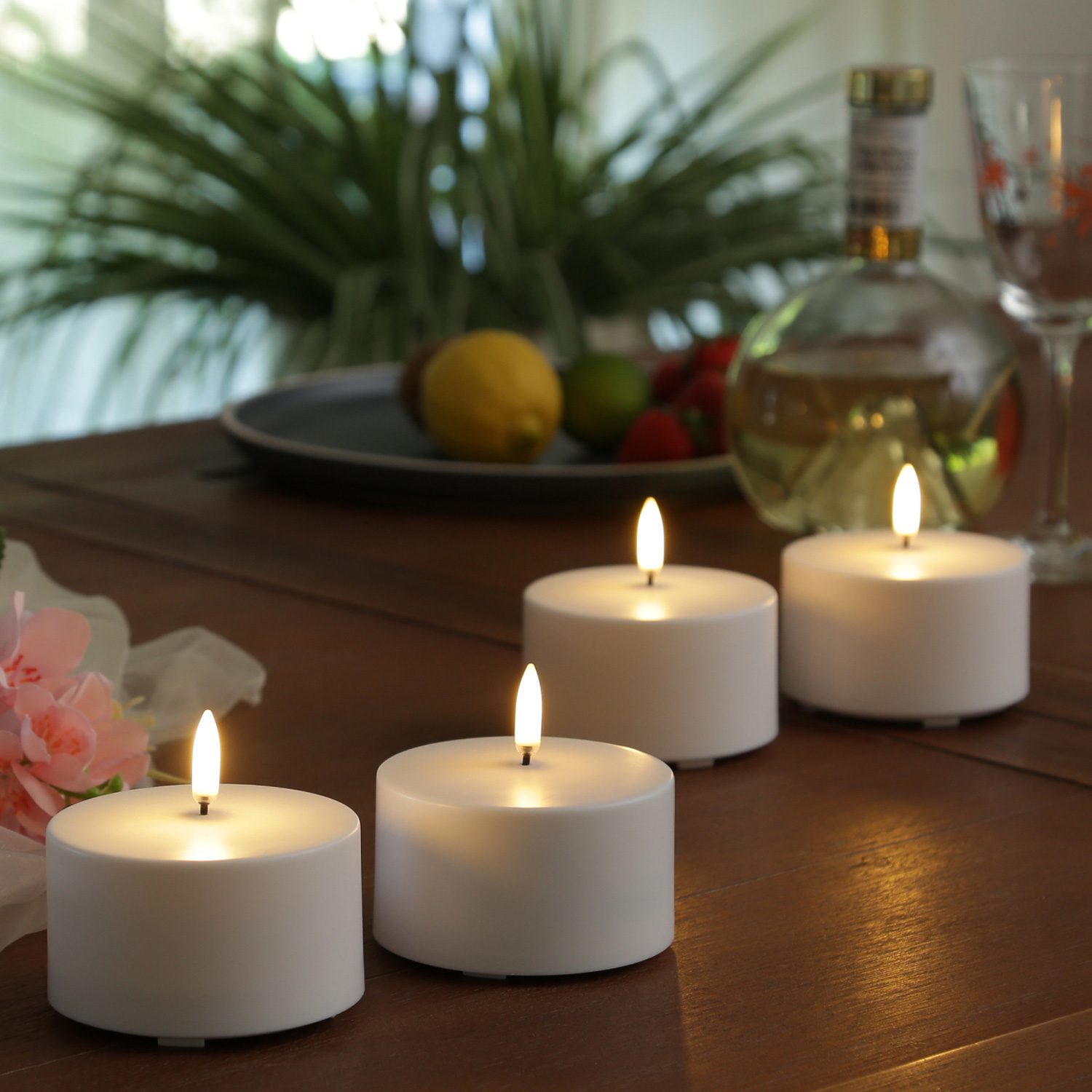 LED Kerzenset THEA - Kunststoff - H: 5cm - inkl. Batterien. - bis zu 1000 Std. - für Innen/Außen LED Kerzenset THEA - Kunststoff - H: 5cm - inkl. Batterien. - bis zu 1000 Std. - für Innen/Außen