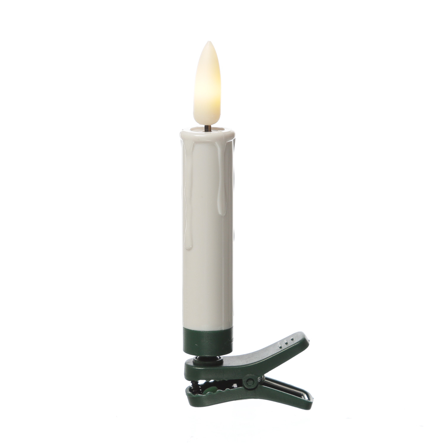 LED Baumkerzen mit Clip - 10 warmweiße LED - kabellos - Fernbedienung - Timer - für Innen - 10er Set LED Baumkerzen mit Clip - 10 warmweiße LED - kabellos - Fernbedienung - Timer - für Innen - 10er Set