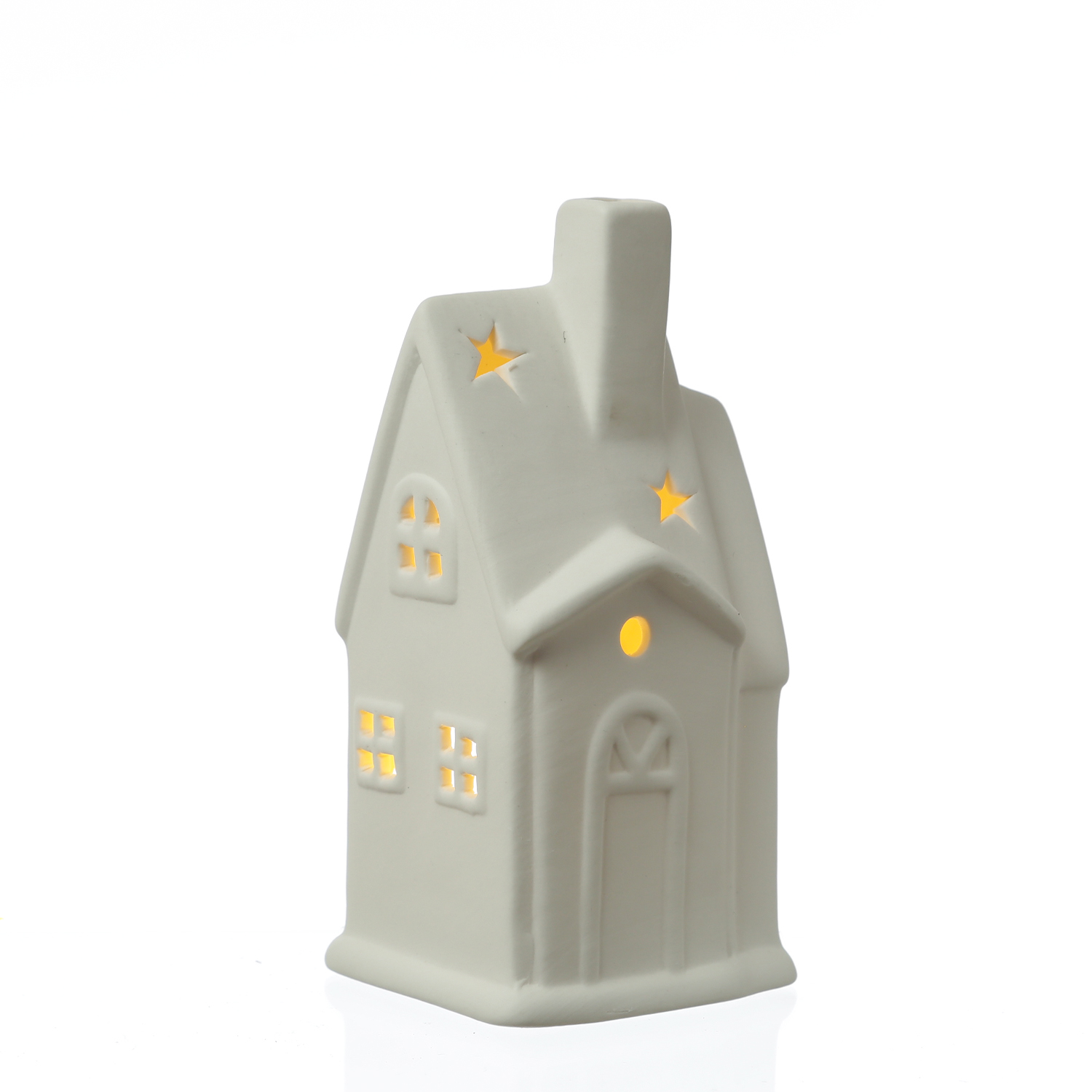 Teelichthalter Haus - Teelichthaus - Porzellan - H: 17cm - weiß Teelichthalter Haus - Teelichthaus - Porzellan - H: 17cm - weiß