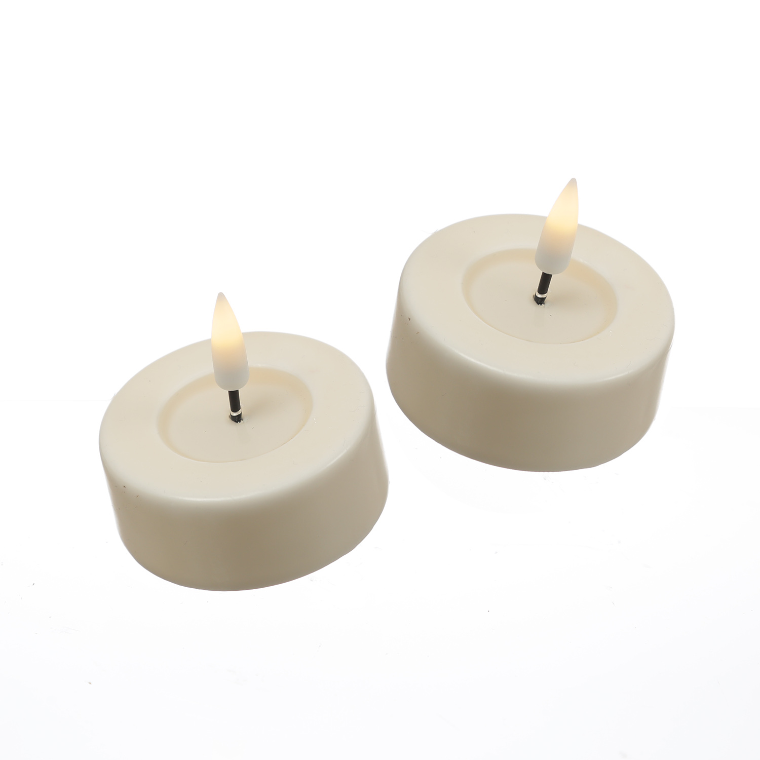 LED Teelichter MIA - realistische 3D Flamme - D: 6,1cm - Batteriebetrieb - creme - 2 Stück LED Teelichter MIA - realistische 3D Flamme - D: 6,1cm - Batteriebetrieb - creme - 2 Stück