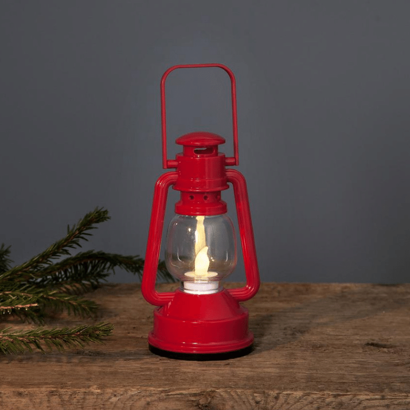 LED Laterne NICO - warmweiße LED - Schalter - Batteriebetrieb - H:15cm, D: 8,5cm - rot LED Laterne NICO - warmweiße LED - Schalter - Batteriebetrieb - H:15cm, D: 8,5cm - rot