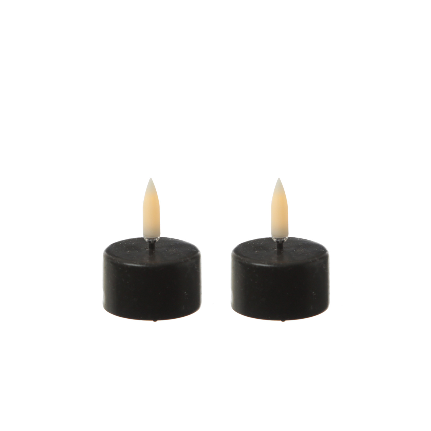 LED Teelichter THEA - D: 4cm - H: 5,3cm - Timer - Batteriebetrieb - schwarz - 2er Set LED Teelichter THEA - D: 4cm - H: 5,3cm - Timer - Batteriebetrieb - schwarz - 2er Set
