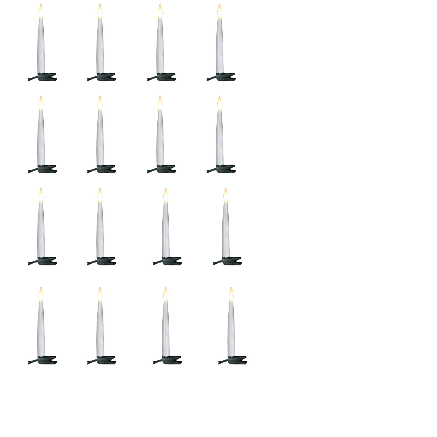 LED-Kerzenkette - Indoor - Slimline - statische LED - L: 10,5m - H: 15cm - 16er Set LED-Kerzenkette - Indoor - Slimline - statische LED - L: 10,5m - H: 15cm - 16er Set