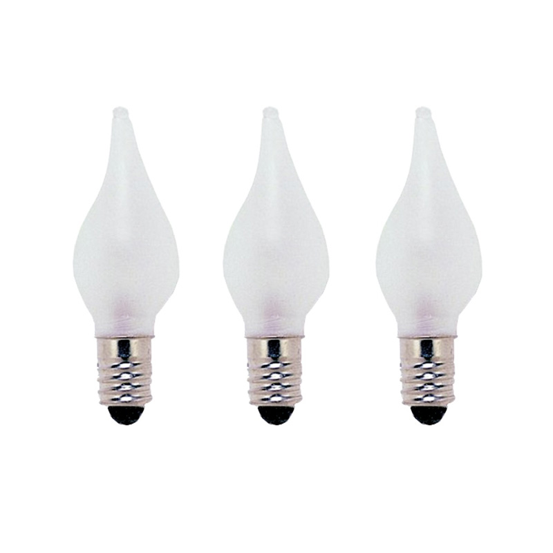 Ersatz-Leuchtmittel für Kerzenlichter - E10 - 55V - 3W - Warmweiß - 3 Stück Ersatz-Leuchtmittel für Kerzenlichter - E10 - 55V - 3W - Warmweiß - 3 Stück