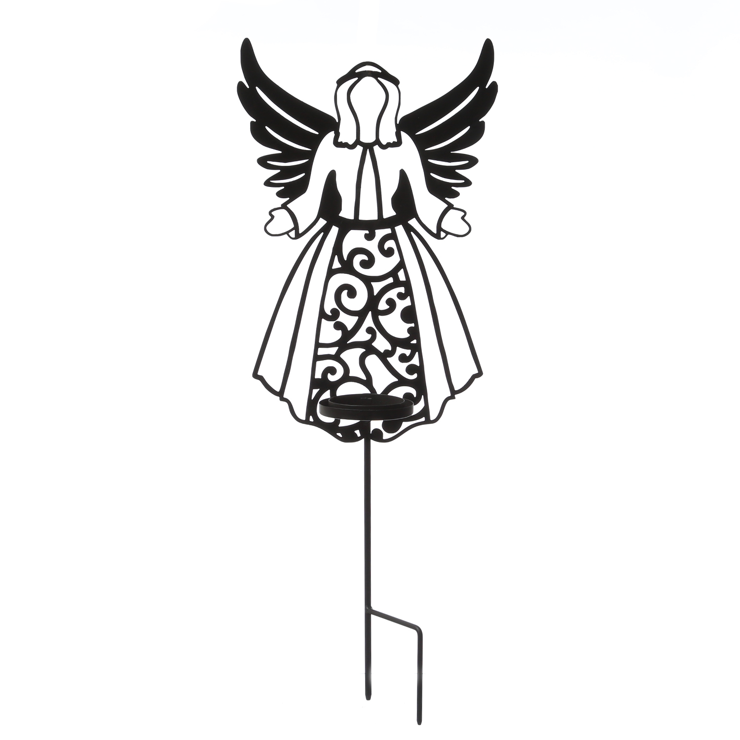 LED Grablicht Engel mit LED Kerze - Gartenfigur - H: 56cm - Timer - bis zu 2500 Stunden LED Grablicht Engel mit LED Kerze - Gartenfigur - H: 56cm - Timer - bis zu 2500 Stunden