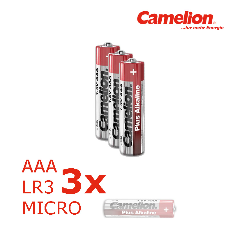 Batterie Mignon AAA LR3 1,5V PLUS Alkaline - Leistung auf Dauer - 3 Stück Batterie Mignon AAA LR3 1,5V PLUS Alkaline - Leistung auf Dauer - 3 Stück