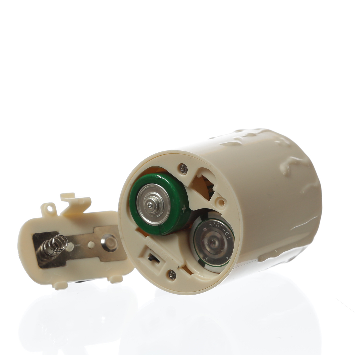 LED Kerze - Grabkerze - Grablicht - H: 11,5cm/D: 6cm - Sensor - für Außen - bis 500h - beige