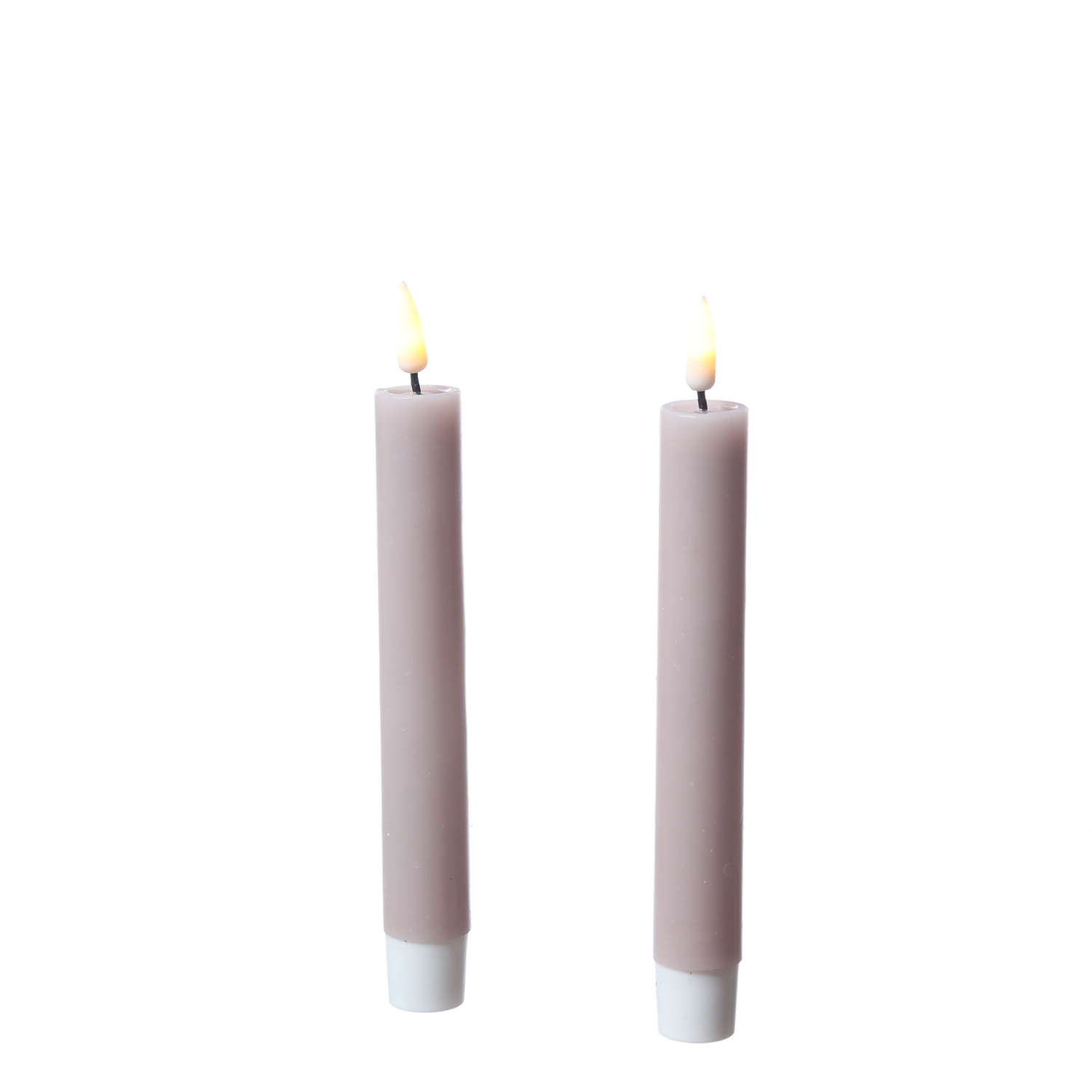 LED Stabkerzen MIA - Echtwachs - realistische 3D Flamme - H: 15cm - altrosa - 2 Stk LED Stabkerzen MIA - Echtwachs - realistische 3D Flamme - H: 15cm - altrosa - 2 Stk
