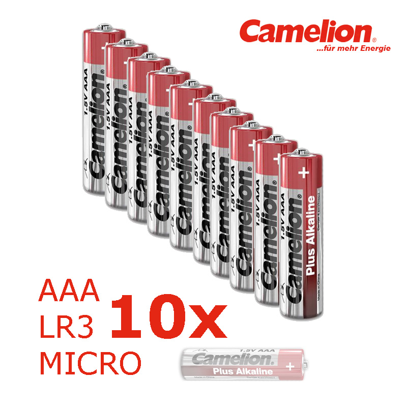 Batterie Mignon AAA LR3 1,5V PLUS Alkaline - Leistung auf Dauer - 10 Stück Batterie Mignon AAA LR3 1,5V PLUS Alkaline - Leistung auf Dauer - 10 Stück