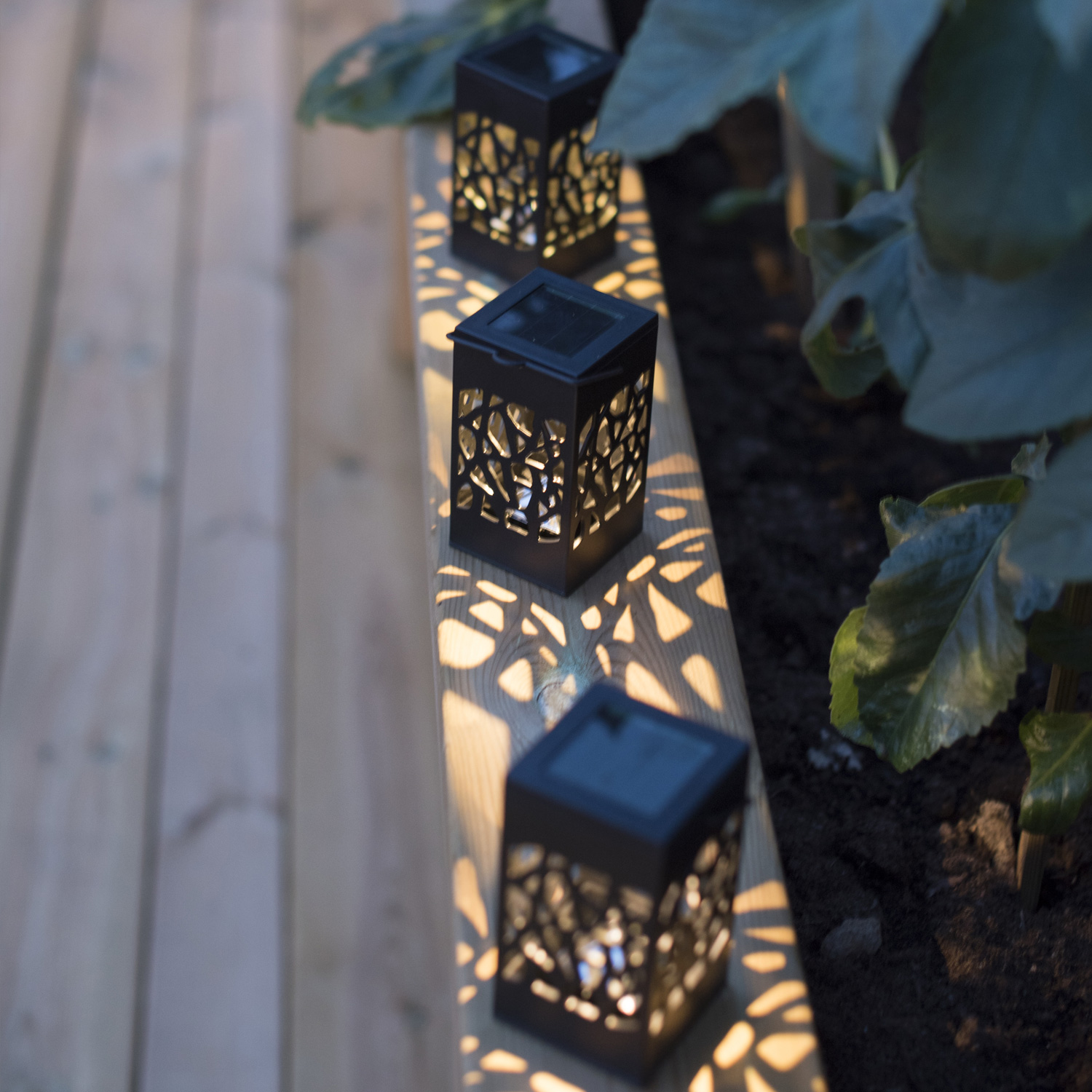 LED Solar Laternen Izola - zum Hängen o. Stellen - warmweiße LED - H: 11cm - Lichtsensor - 3er Set