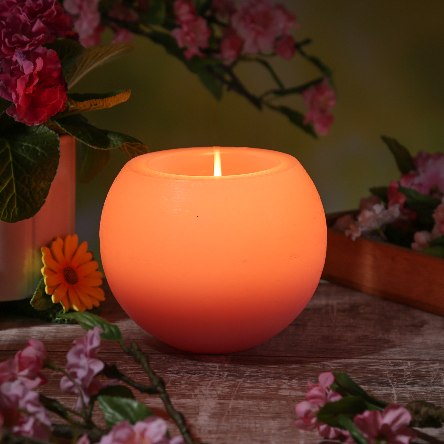 Duftkerze CITRONELLA - Outdoor Kerze - H: 12,5cm - D: 15cm - rosa