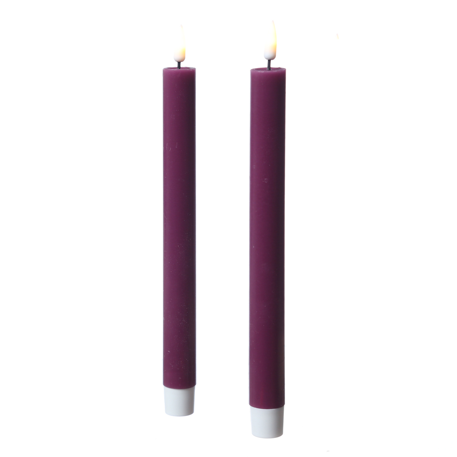 LED Stabkerzen MIA - Echtwachs - realistische 3D Flamme - H: 24cm - beere - 2 Stk LED Stabkerzen MIA - Echtwachs - realistische 3D Flamme - H: 24cm - beere - 2 Stk