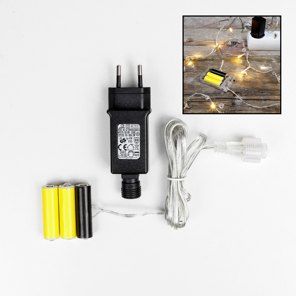 Netzadapter für Batterieartikel  (3xAA oder 3x AAA) - Batterie Eliminator - Innen Netzadapter für Batterieartikel  (3xAA oder 3x AAA) - Batterie Eliminator - Innen