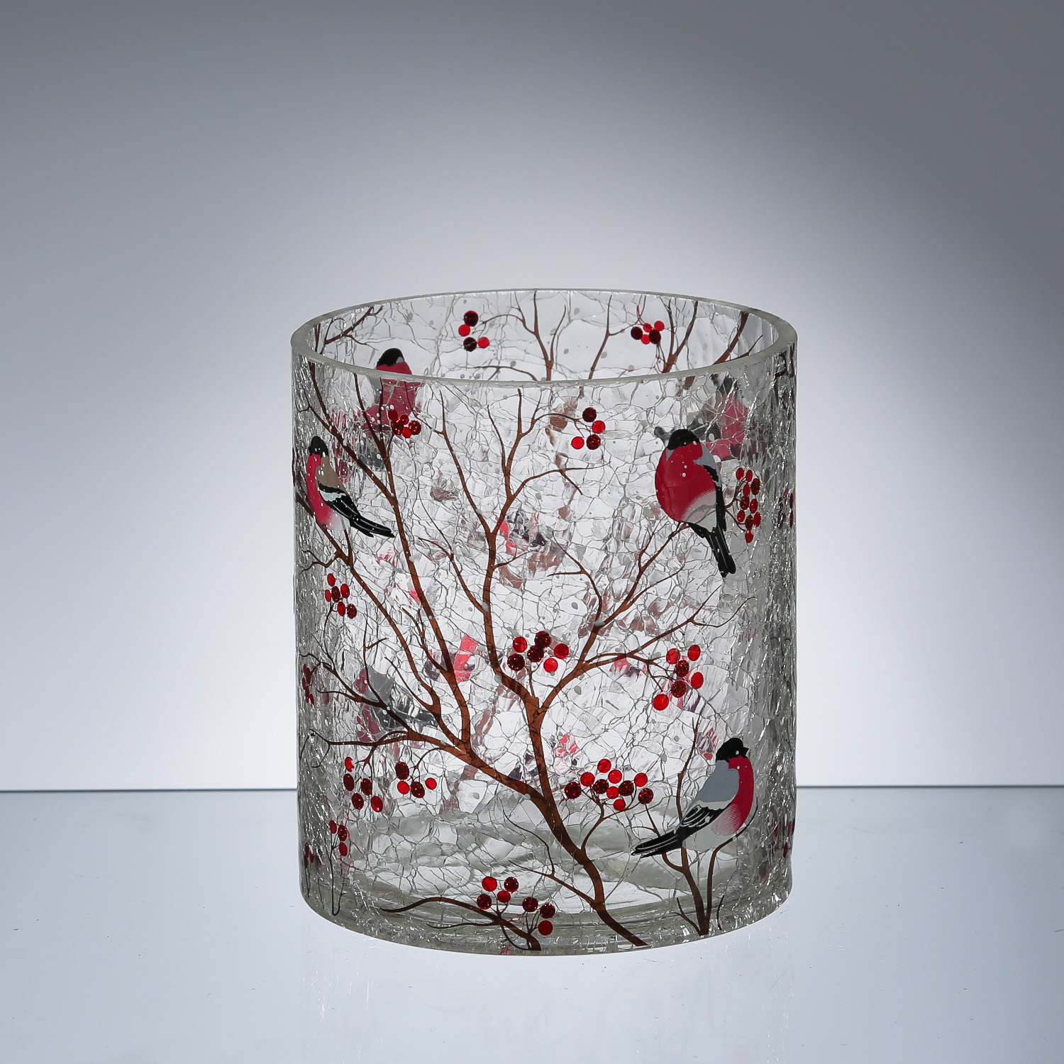 Teelichthalter GIMPEL - Windlicht - Bruchglasoptik - Glas - H: 13cm - D: 11,5cm Teelichthalter GIMPEL - Windlicht - Bruchglasoptik - Glas - H: 13cm - D: 11,5cm