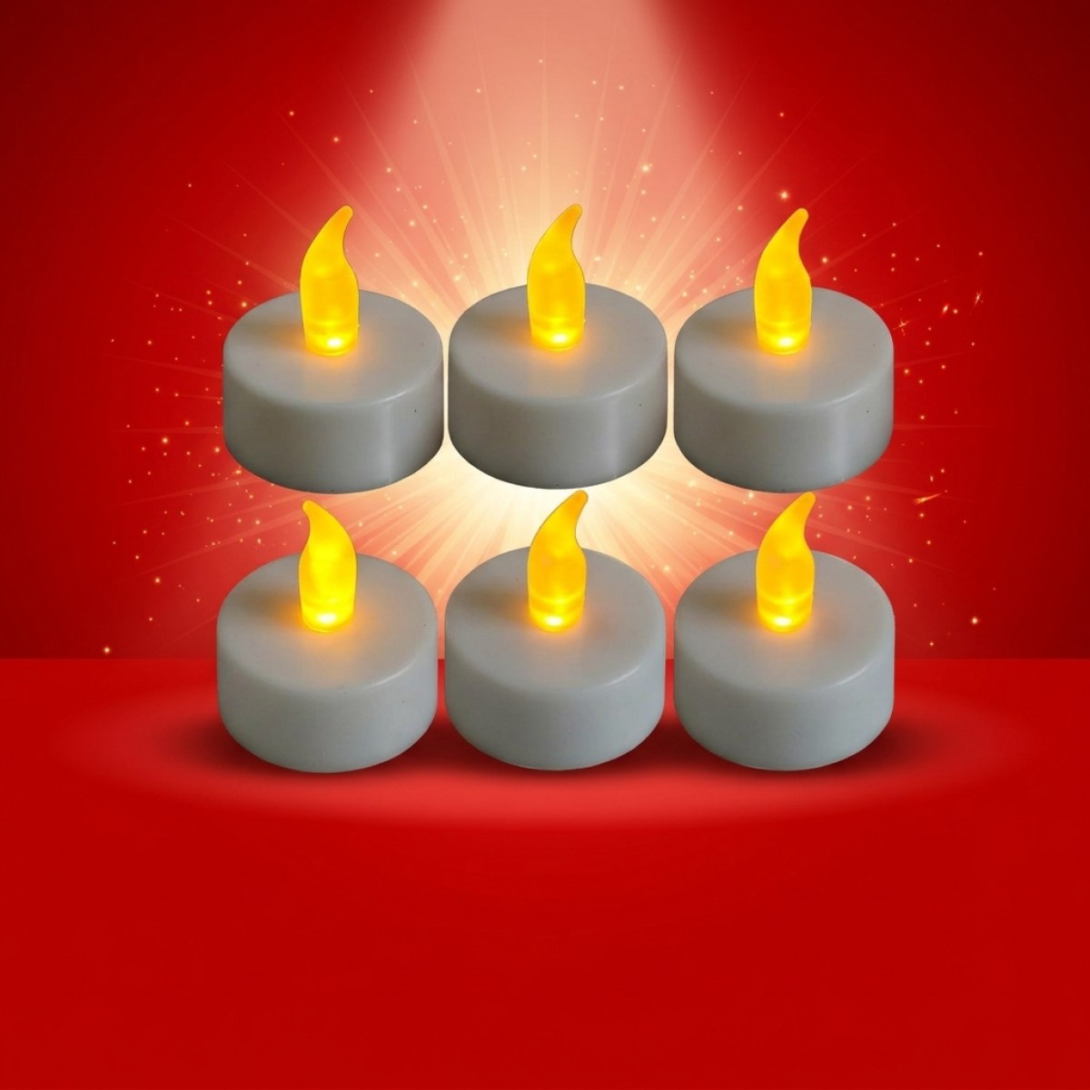 LED Teelichter - Inkl. Fernbedienung- inkl. Batterien - D: 3,8cm - H: 4,7cm - weiß - 6er Set