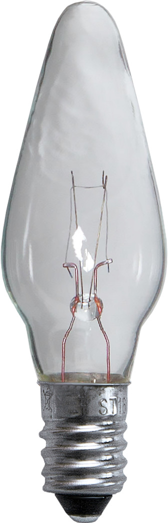 3er Set Ersatzglühbirnen Leuchter E10 - 34V - 3W - klar - dimmbar 3er Set Ersatzglühbirnen Leuchter E10 - 34V - 3W - klar - dimmbar