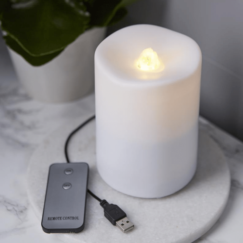 LED Dekokerze/Brunnen "Quelle des Feuers" - warmweiß - USB/Batterie - Timer - Zimmerbrunnen LED Dekokerze/Brunnen "Quelle des Feuers" - warmweiß - USB/Batterie - Timer - Zimmerbrunnen
