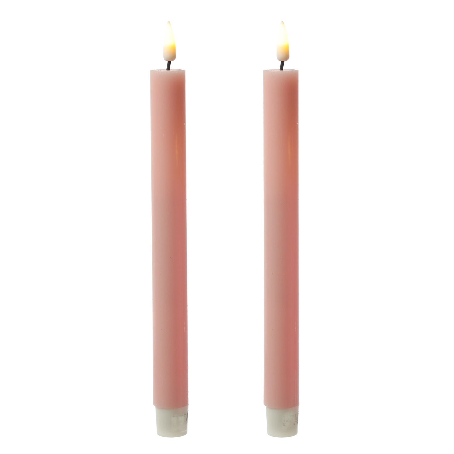 LED Stabkerzen MIA - Echtwachs - realistische 3D Flamme - H:24cm - Batteriebetrieb - rosa - 2 Stk LED Stabkerzen MIA - Echtwachs - realistische 3D Flamme - H:24cm - Batteriebetrieb - rosa - 2 Stk