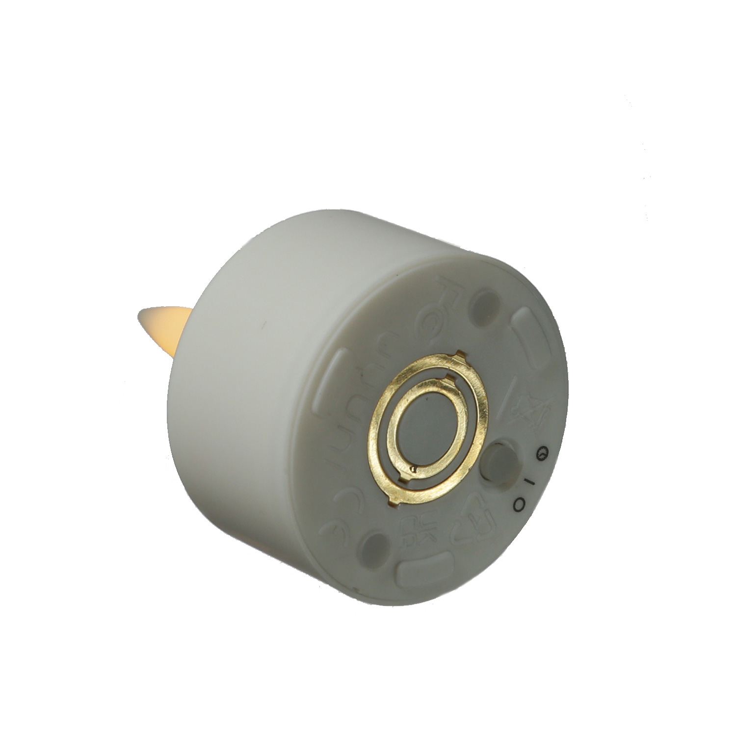 LED Mini Teelichter - 4 wiederaufladbare LED Teelichter - D: 4cm - Timer - weiß - für Außen