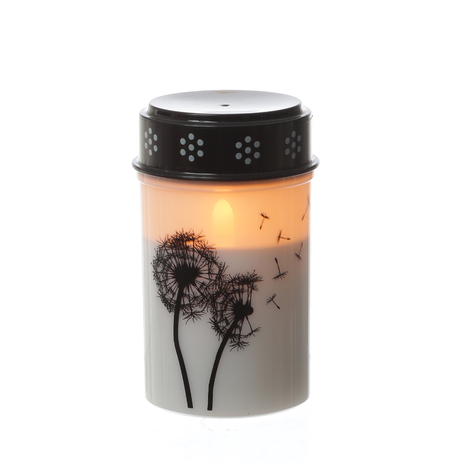 LED Grablichter/Grabkerzen Pusteblume - bis 2500 Stunden - H: 21cm/12cm, D: 7cm - Timer - 2er Set LED Grablichter/Grabkerzen Pusteblume - bis 2500 Stunden - H: 21cm/12cm, D: 7cm - Timer - 2er Set