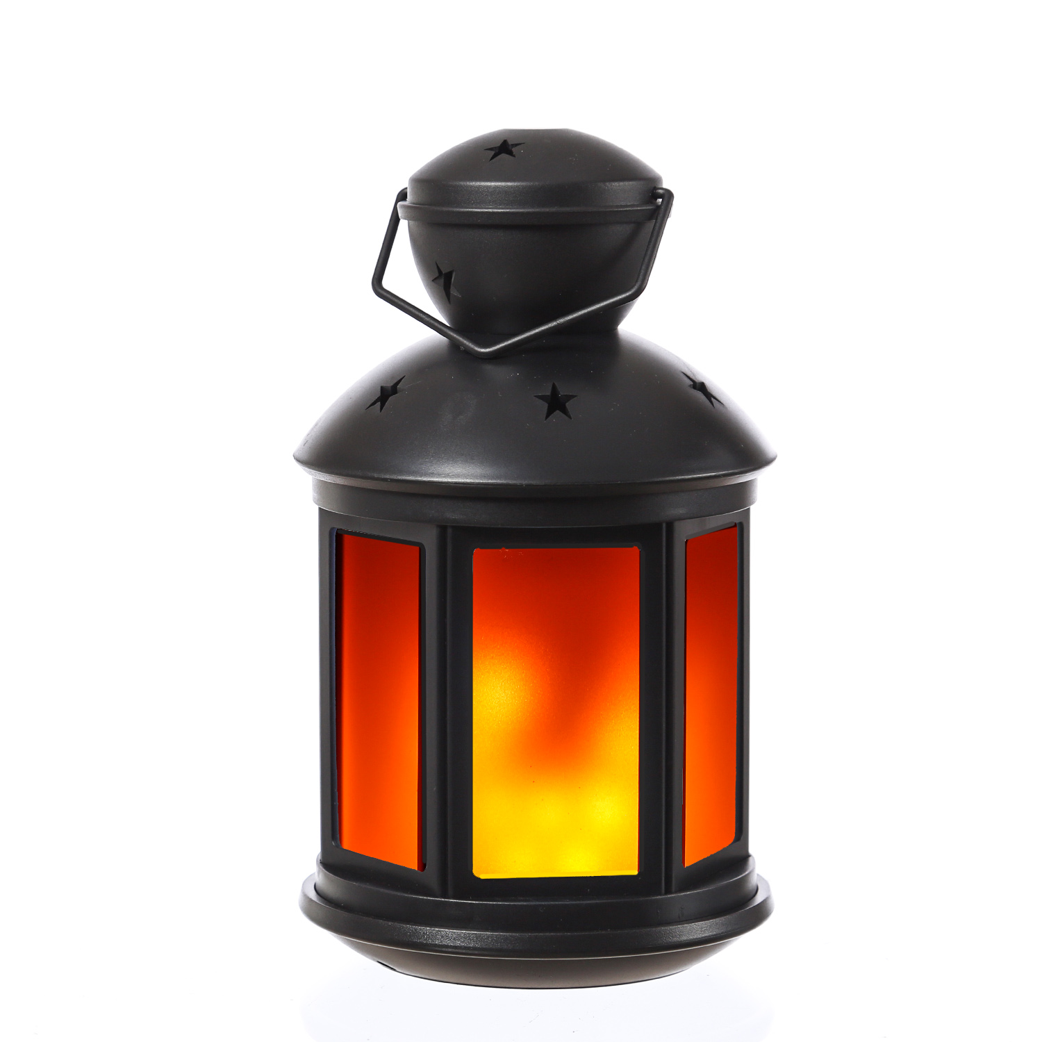 LED Laterne weiß - bewegter Flammeneffekt - H: 22cm - Batteriebetrieb - schwarz LED Laterne weiß - bewegter Flammeneffekt - H: 22cm - Batteriebetrieb - schwarz