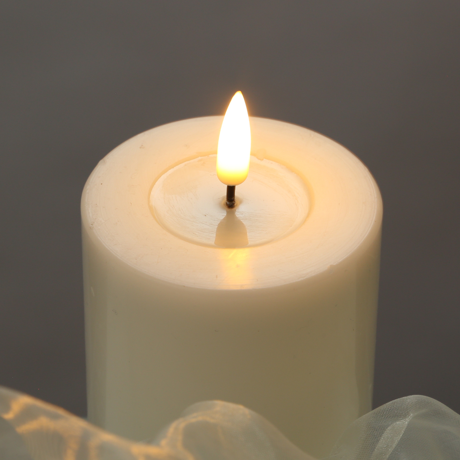 LED Kerzenset MIA - Echtwachs - H: 10cm/D: 7,5cm - mit Batterien/Fernbedienung - creme - 4er Set LED Kerzenset MIA - Echtwachs - H: 10cm/D: 7,5cm - mit Batterien/Fernbedienung - creme - 4er Set