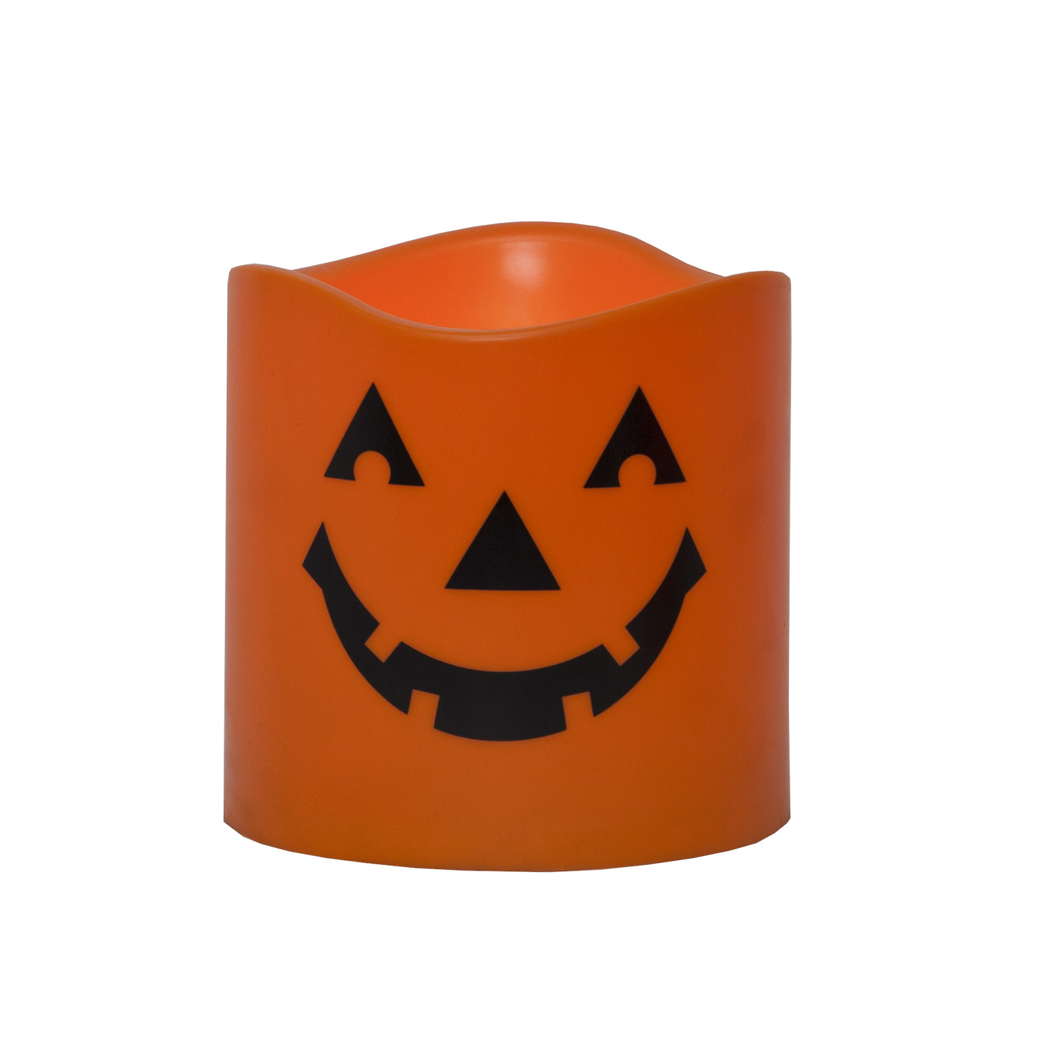 LED Kerzen Halloween - gelbe LED - H: 15cm - D: 15cm - Batteriebetrieb - orange LED Kerzen Halloween - gelbe LED - H: 15cm - D: 15cm - Batteriebetrieb - orange