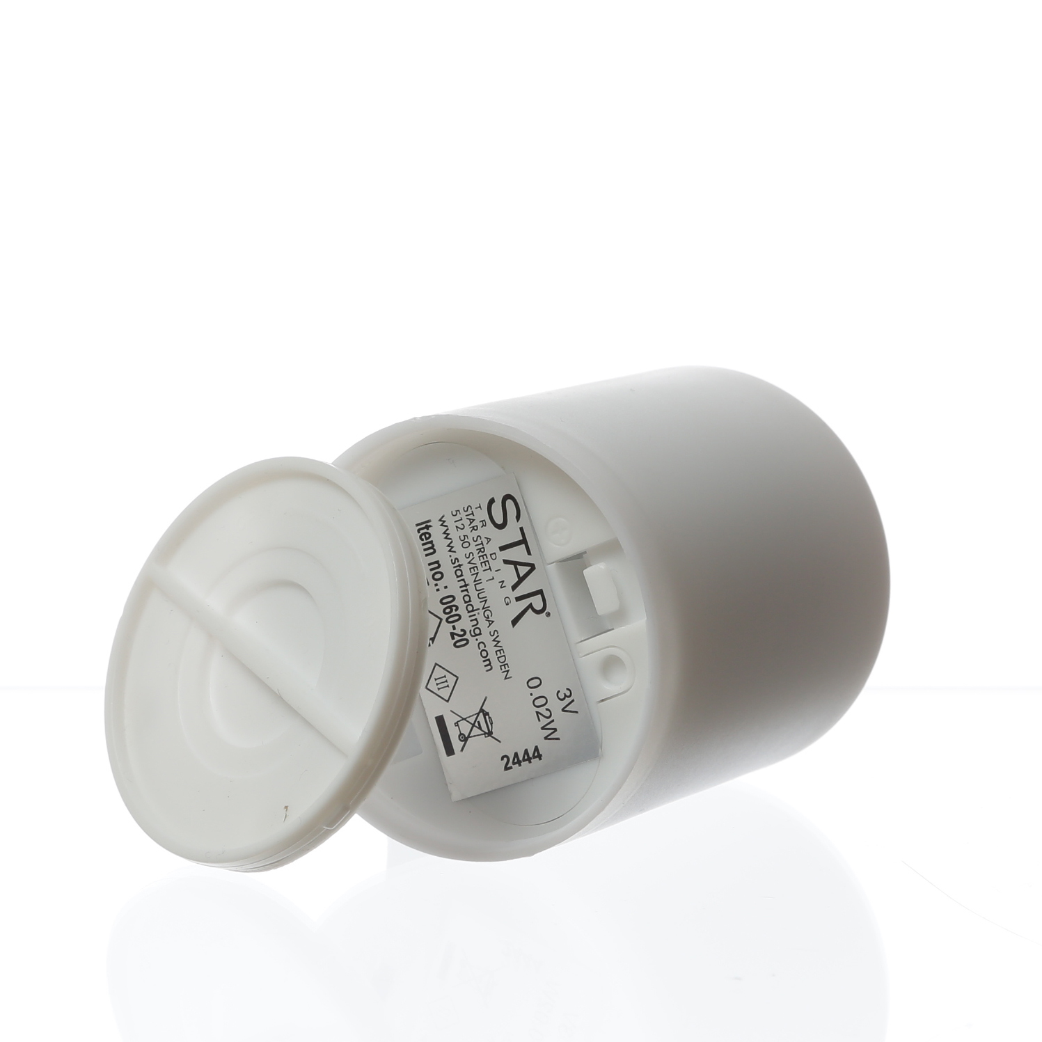 LED Mini Kerzen/Grabkerzen - H: 10cm/D: 6,1cm - Timer/Sensor - für Innen/Außen - bis 1200h - 2er Set